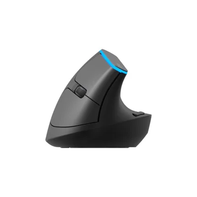 Mouse Sem Fio Ergonomico Aplus Ergos 433 com 6 Botões, Cliques Silenciosos, 1600 DPI, Iluminação Azul, Compatível com Windows e MacOS - ERGOS433