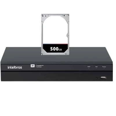 Gravador De Vídeo Ip Nvr 16 Canais 4k Invd 1016 Intelbras 500gb