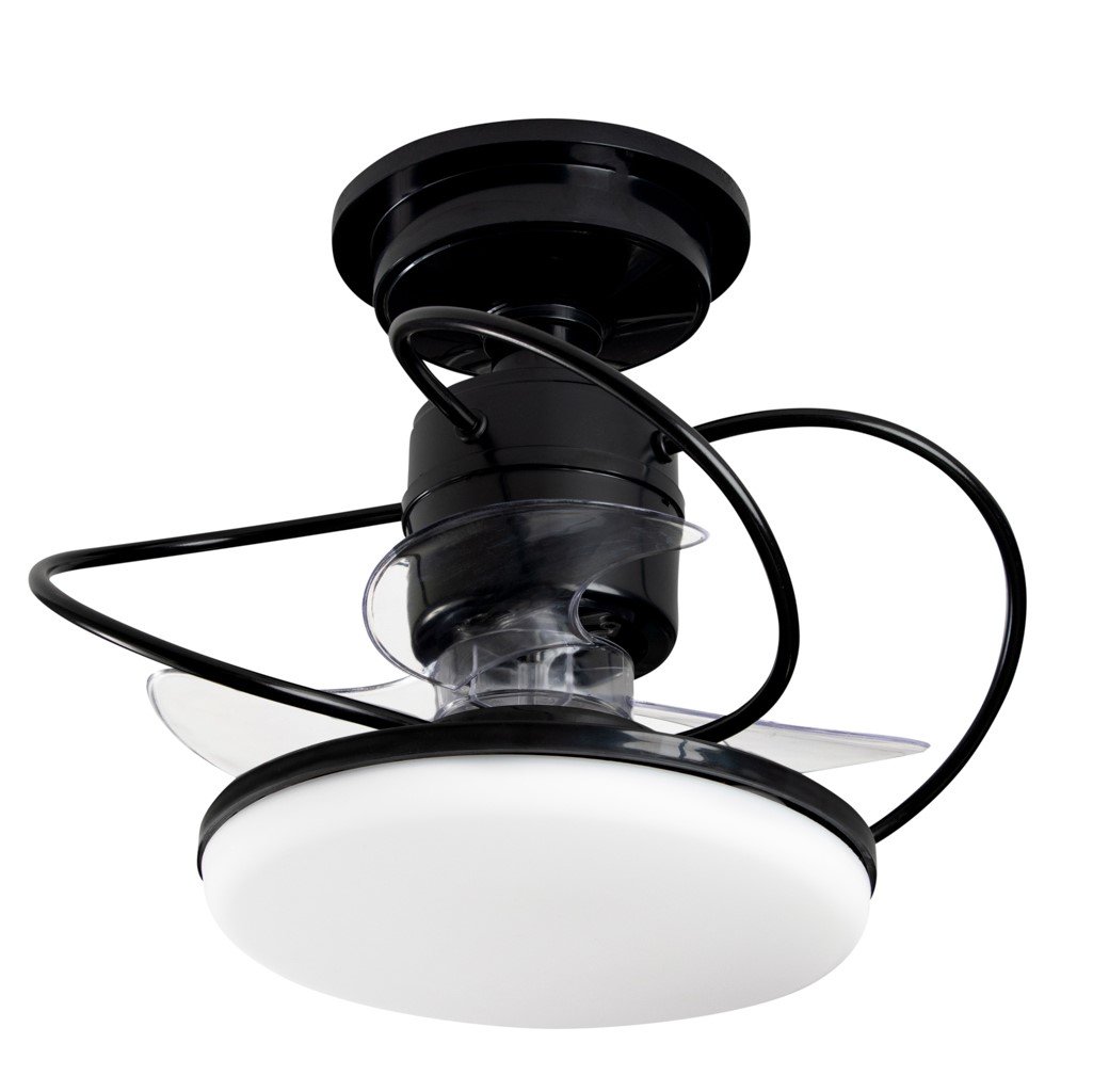 Ventilador De Teto Treviso Preto Elegance LED Bivolt