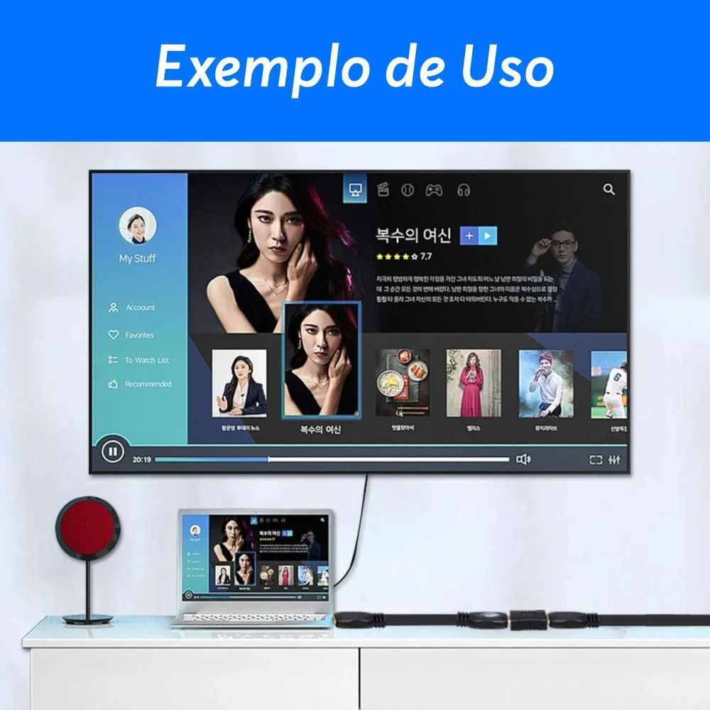 Kit 3x Adaptador Emenda HDMI Fêmea para HDMI Fêmea, Alongar Cabo Prolongador Junção, Conector Extensor Universal, TV, Monitor, Notebook, Projetor