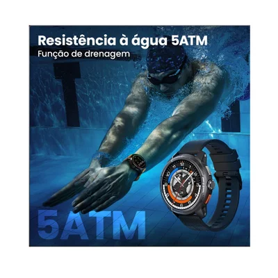 Smartwatch Haylou Solar Ultra, Gps Integrado, Conexão Strava, AmoLED 1.58" Hf009, Bluetooth - Preto — foto 5