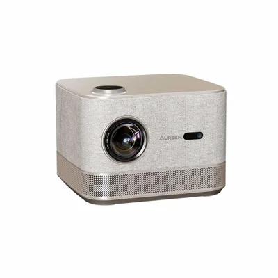 Projetor Inteligente Aurzen Boom 3 Dourado Com Wifi E Bluetooth Áudio Doiby 3d E Alto-falantes 36w