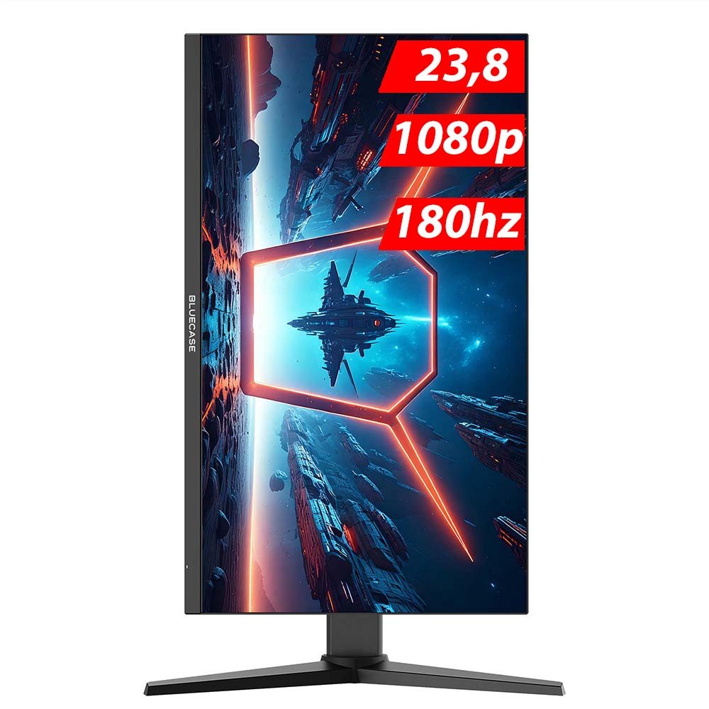 Monitor Gamer 23,8 Taurus Pro Bluecase Preto Ips 180hz C/ajustedealtura Bm24ffad1gwbx
