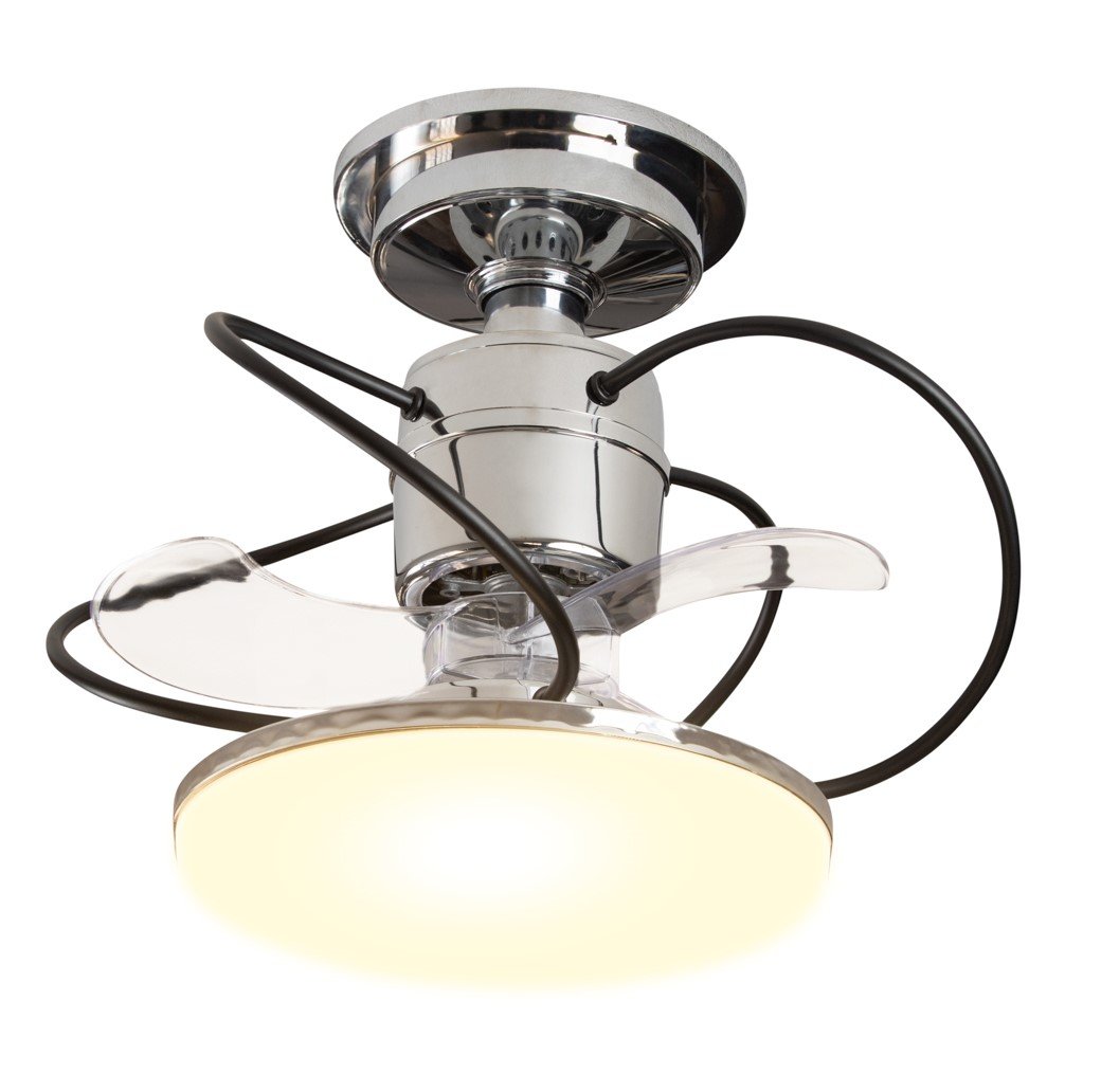 Ventilador De Teto Treviso Cromado Elegance LED Contr Remoto Bivolt
