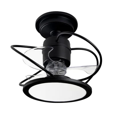 Ventilador De Teto Treviso Preto Fosco Confort LED Ctrl Rem