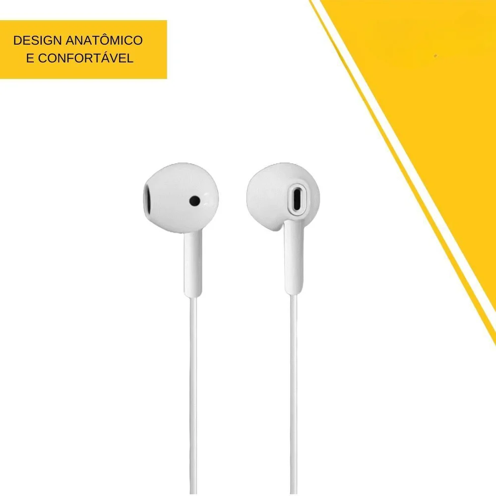 Imagem 3 de 5 do produto Fone De Ouvido Usb Tipo - C Fn593 Branco - Bright