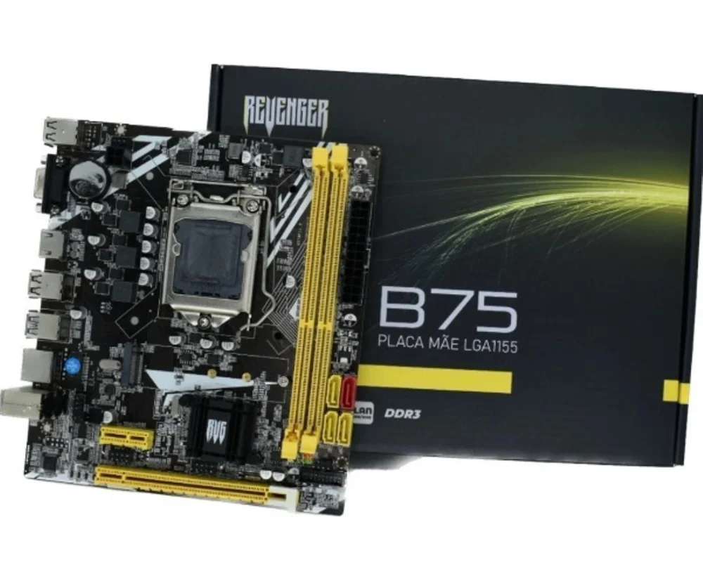 Placa Mãe LGA 1155 Chipset Intel B75 16gb Ddr3 Nvme M.2 Usb 3.0 HDMI 7