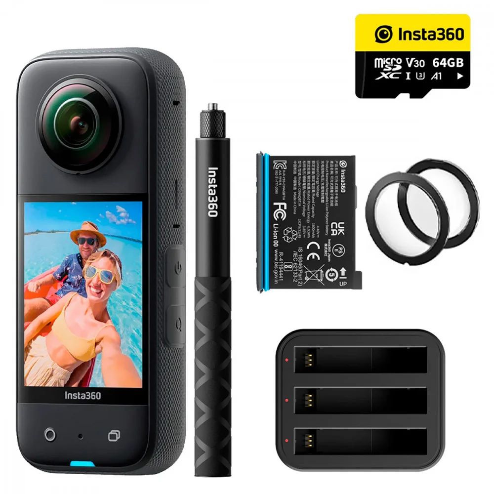 ビデオカメラ Insta360 X3 Câmera Insta360 X3 Vídeo 57k KaBuM