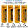 Kit 4 Pilhas Recarregáveis 18650 3.7v - 4.2v 9800mah | Bateria De Controle, Lanterna, Radios, Ferramenta