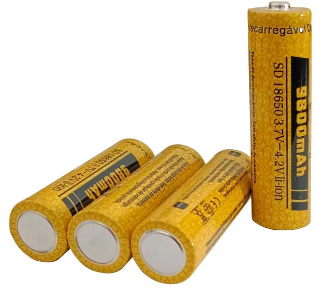 Kit 4 Pilhas Recarregáveis 18650 3.7v - 4.2v 9800mah | Bateria De Controle, Lanterna, Radios, Ferramenta
