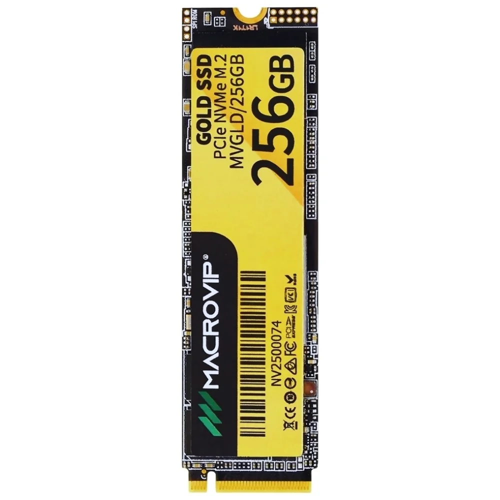 Imagem 3 de 5 do produto SSD M.2 Nvme 256gb Macrovip Gold 2100mb/s PCie Gen 3x4