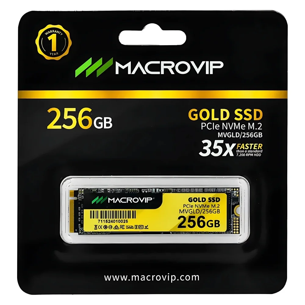 Imagem 4 de 5 do produto SSD M.2 Nvme 256gb Macrovip Gold 2100mb/s PCie Gen 3x4