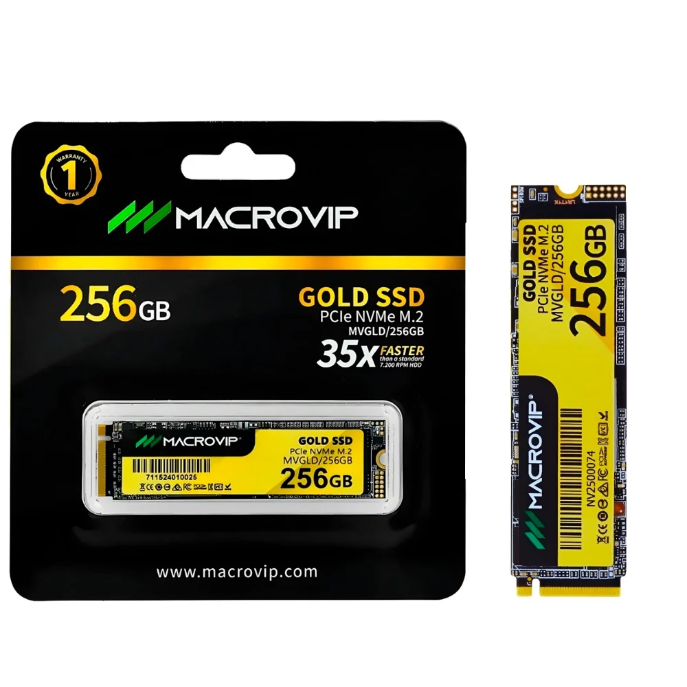 Imagem 5 de 5 do produto SSD M.2 Nvme 256gb Macrovip Gold 2100mb/s PCie Gen 3x4