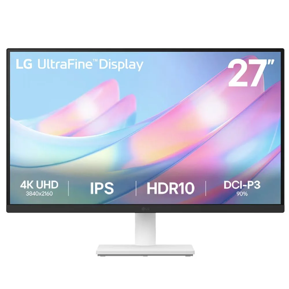 Monitor LG 27" Ultrafine, UHD 4K, 60Hz, IPS, 5Ms, HDMI/DP, Branco - 27us500-W Monitor LG 27" Ultrafine, UHD 4K, 60Hz, IPS, 5Ms, HDMI/DP, Branco - 27us500-W