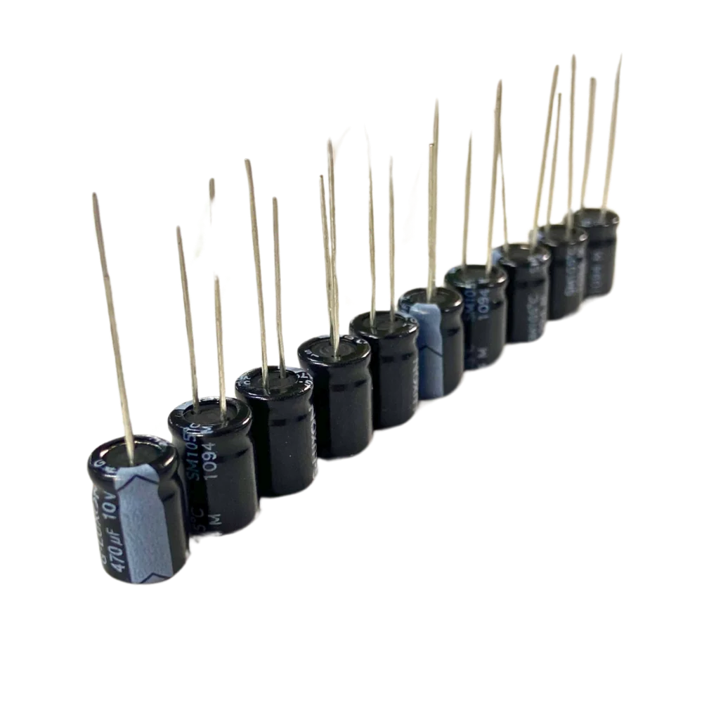 Imagem 2 de 2 do produto Kit 10 Capacitor Eletrolítico 470µf 10v Radial 105°c 6x11mm