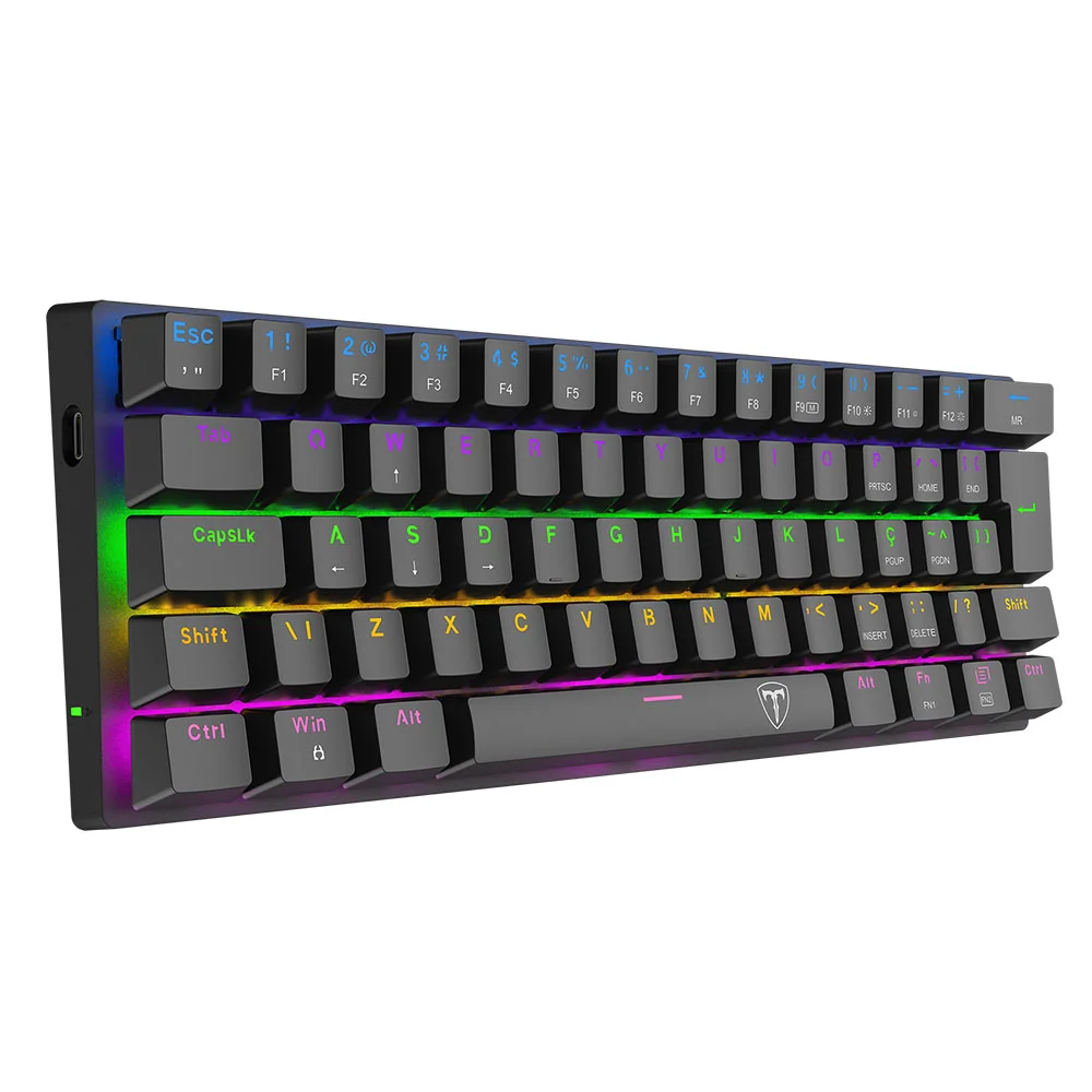 Imagem 2 de 5 do produto Teclado Mecanico Gamer Arena Preto Rainbow Sw Brown T-tgk321-br Abnt-2