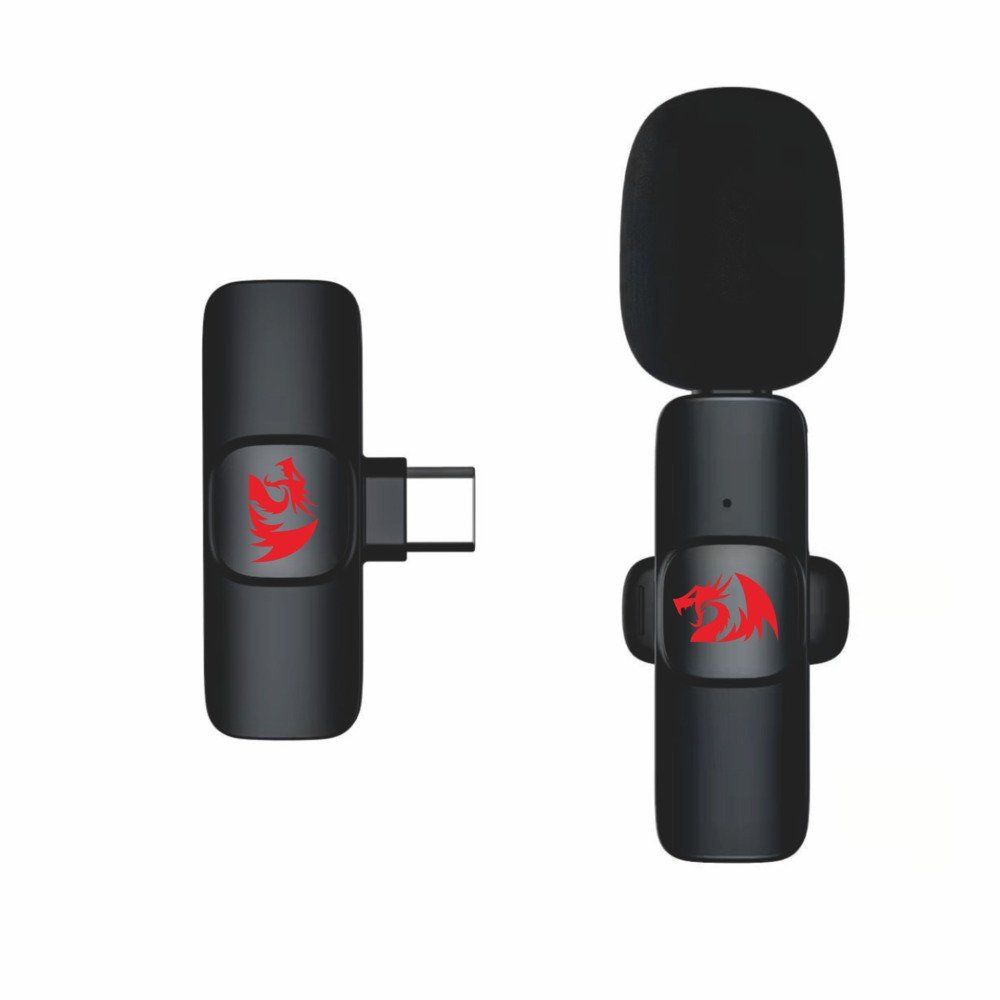 Microfone Lapela Redragon Athan Usb Tipo-c 2.4ghz Com Anc - Gm93