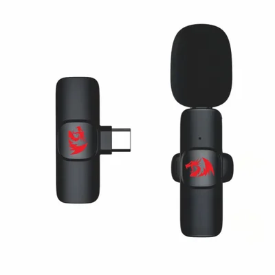 Microfone Lapela Redragon Athan Usb Tipo-c 2.4ghz Com Anc - Gm93