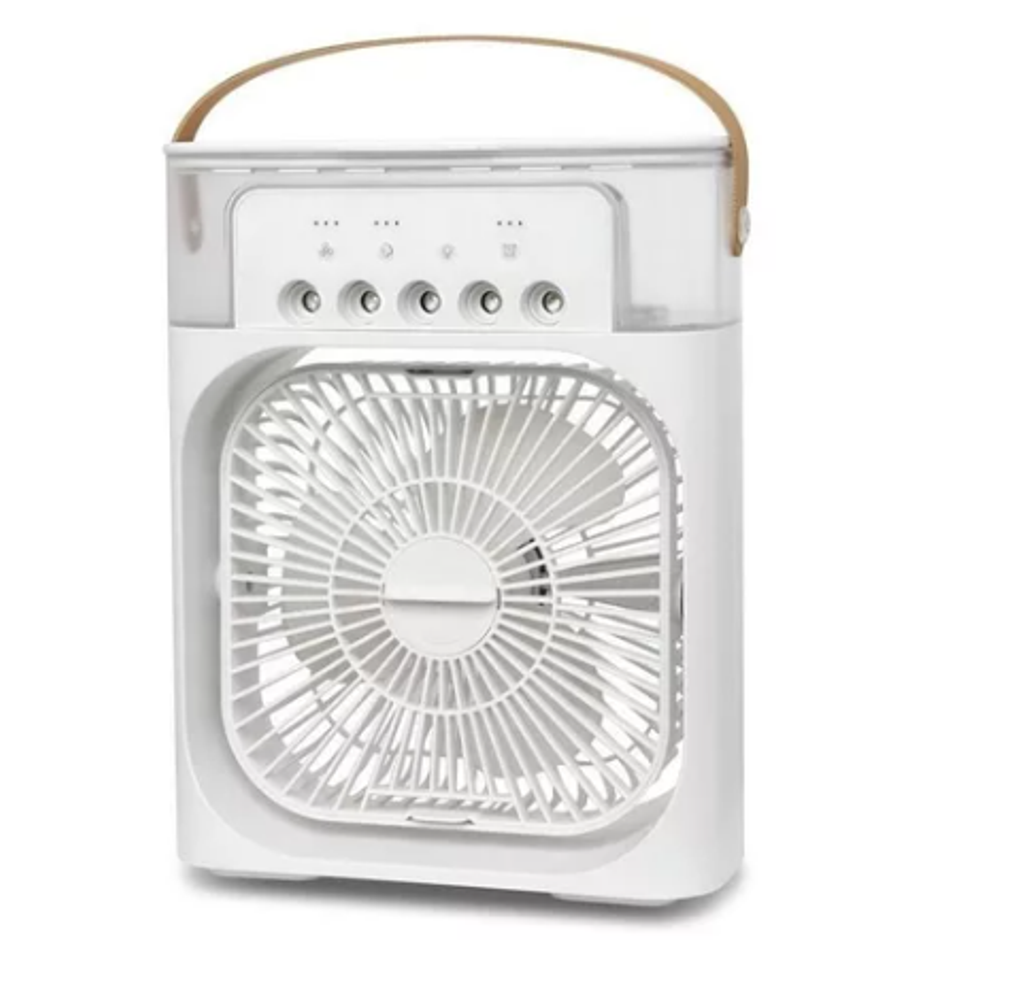 Mini Ventilador Umidificador de Ar Portátil Usb Cor Branco