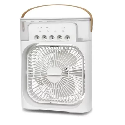 Mini Ventilador Umidificador de Ar Portátil Usb Cor Branco