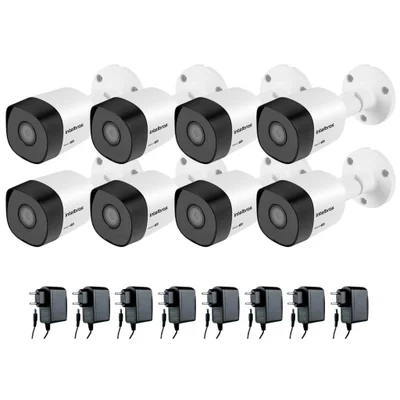 Kit 08 Câmeras De Segurança Hd 720p 1mp Vhd 3130 B G5 Intelbras Com Fonte Alimentação