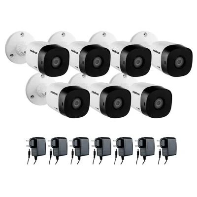 Kit 07 Câmeras De Segurança Vhl 1220 B G2 Hdcvi Full Hd 1080p Intelbras Com Fonte De Alimentação