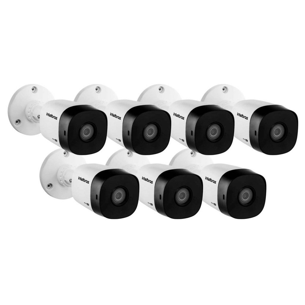 Kit 07 Câmeras De Segurança Vhl 1120 B Hd 720p Visão Noturna De 20m Intelbras