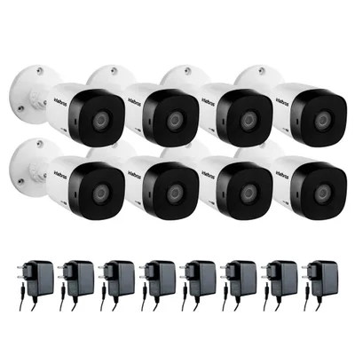 Kit 08 Câmeras De Segurança Vhl 1220 B G2 Hdcvi Full Hd 1080p Intelbras Com Fonte De Alimentação
