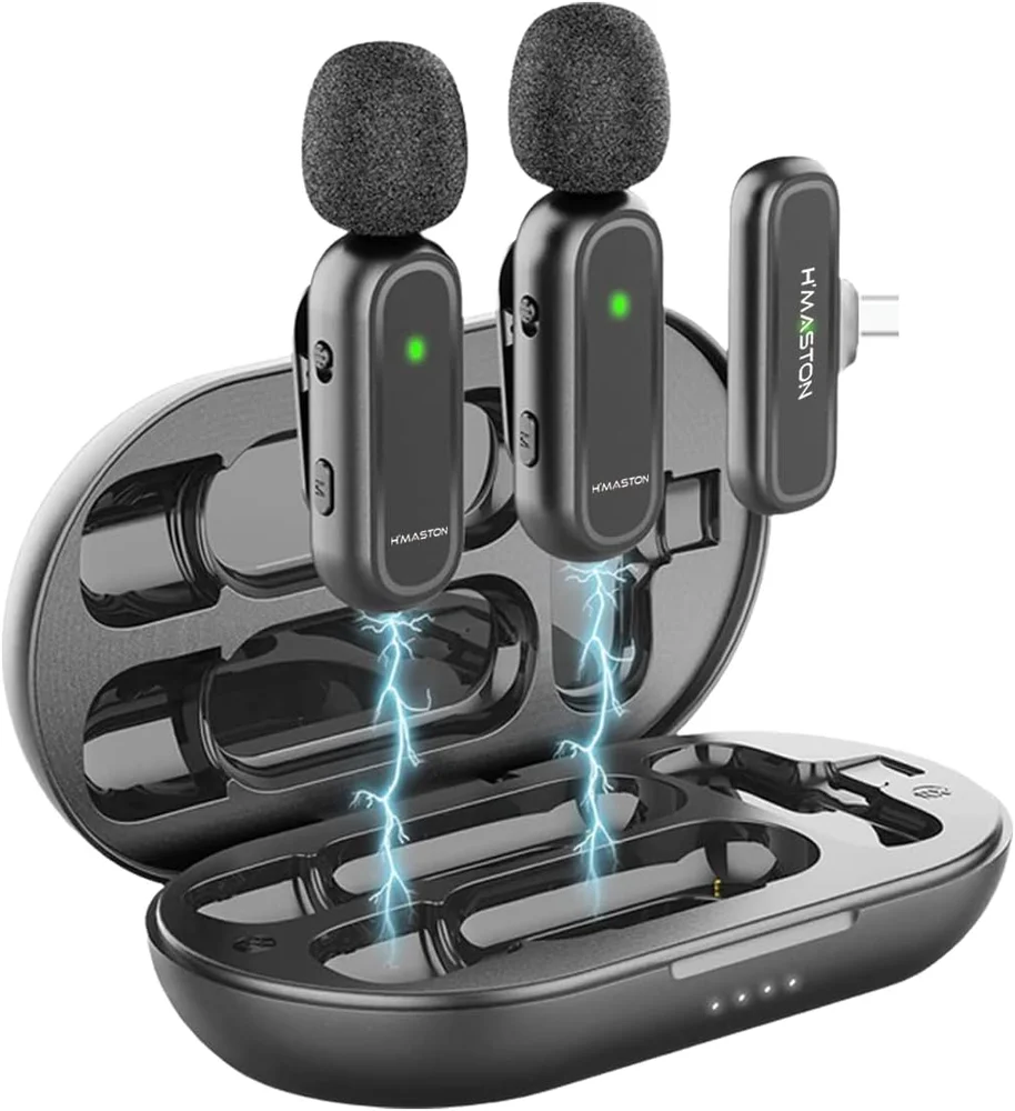 Microfone Lapela Sem Fio Professional 3 Em 1 Para Gravação, Redução De Ruído Para Celular, Wireless