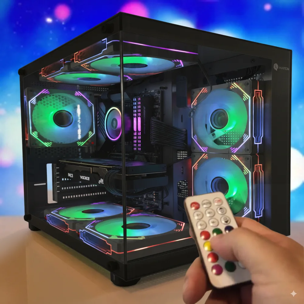 Imagem 3 de 5 do produto KIT 4 FAN COOLER COM CONTROLADORA E CONTROLE REMOTO