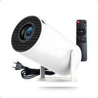Projetor portátil 4k hd branco bluetooth 110v/220v hy300   o projetor hy-300 é um projetor inteligente que adota um design giratório de 180°, livre pa