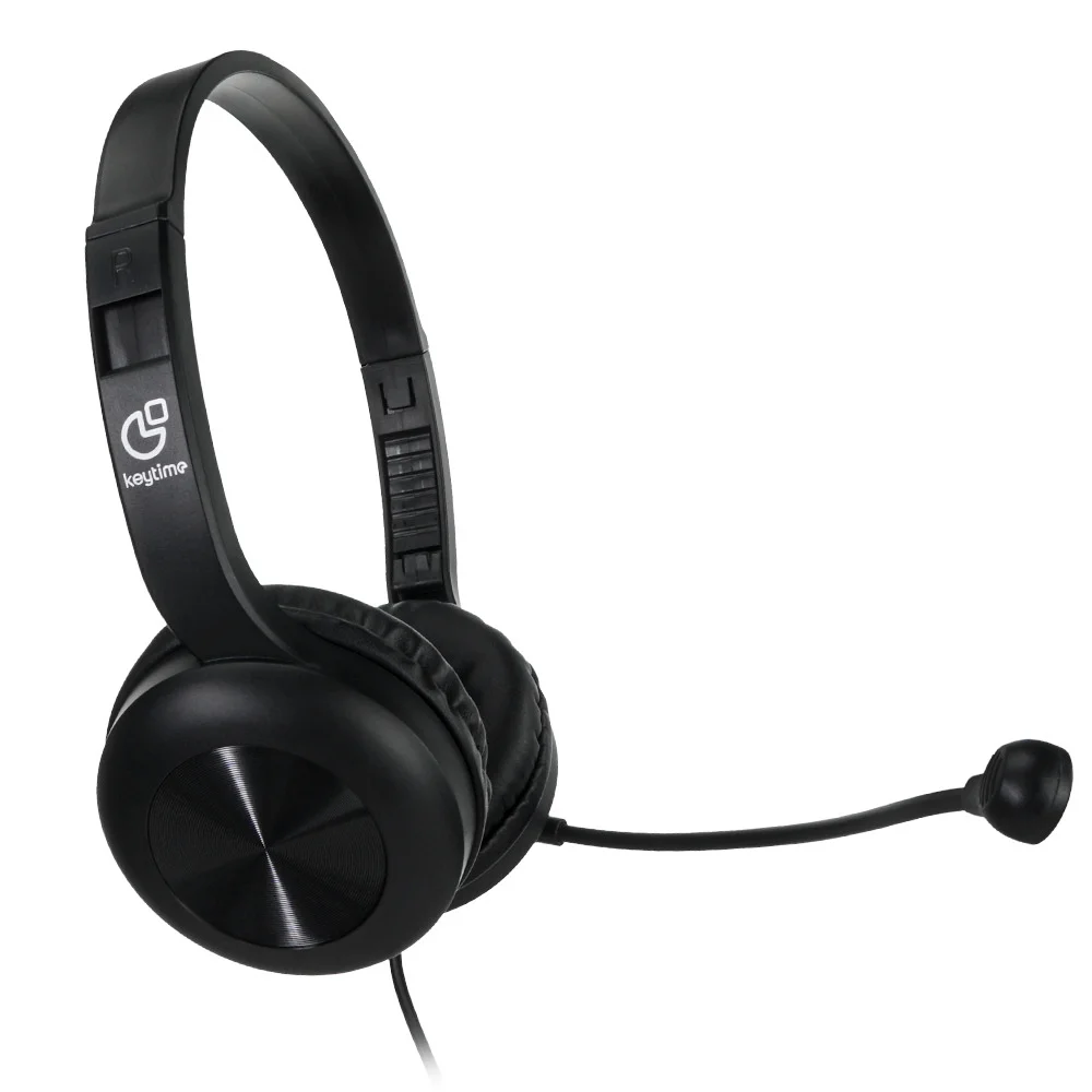 Imagem 3 de 4 do produto Headset Keytime Office Maxom P2/p3 C/ Mic Preto