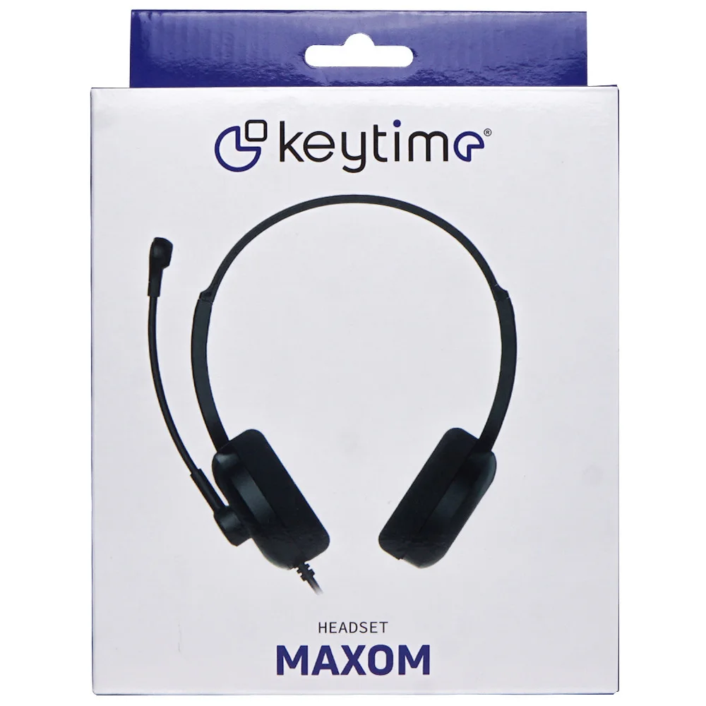 Imagem 4 de 4 do produto Headset Keytime Office Maxom P2/p3 C/ Mic Preto