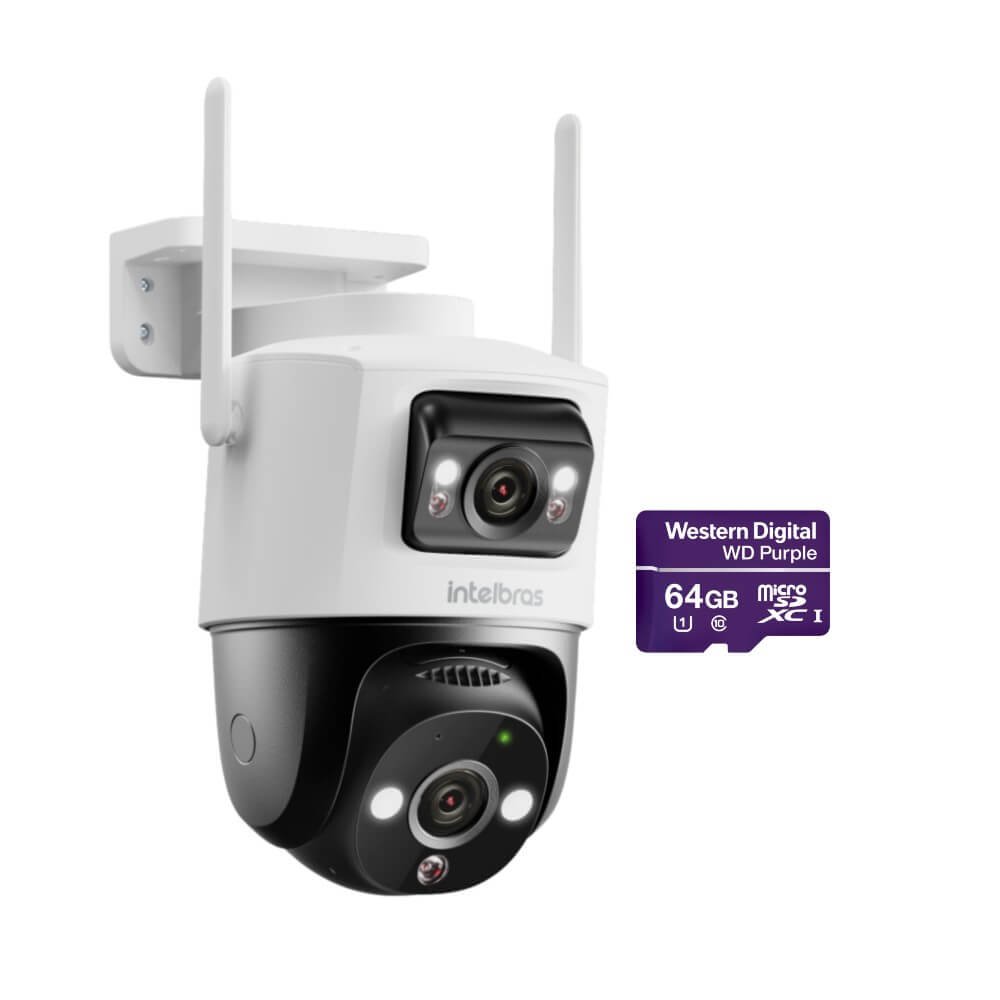 Câmera Externa Wi-fi 3mp 360° Full Color Im9+ Com Sd 64gb