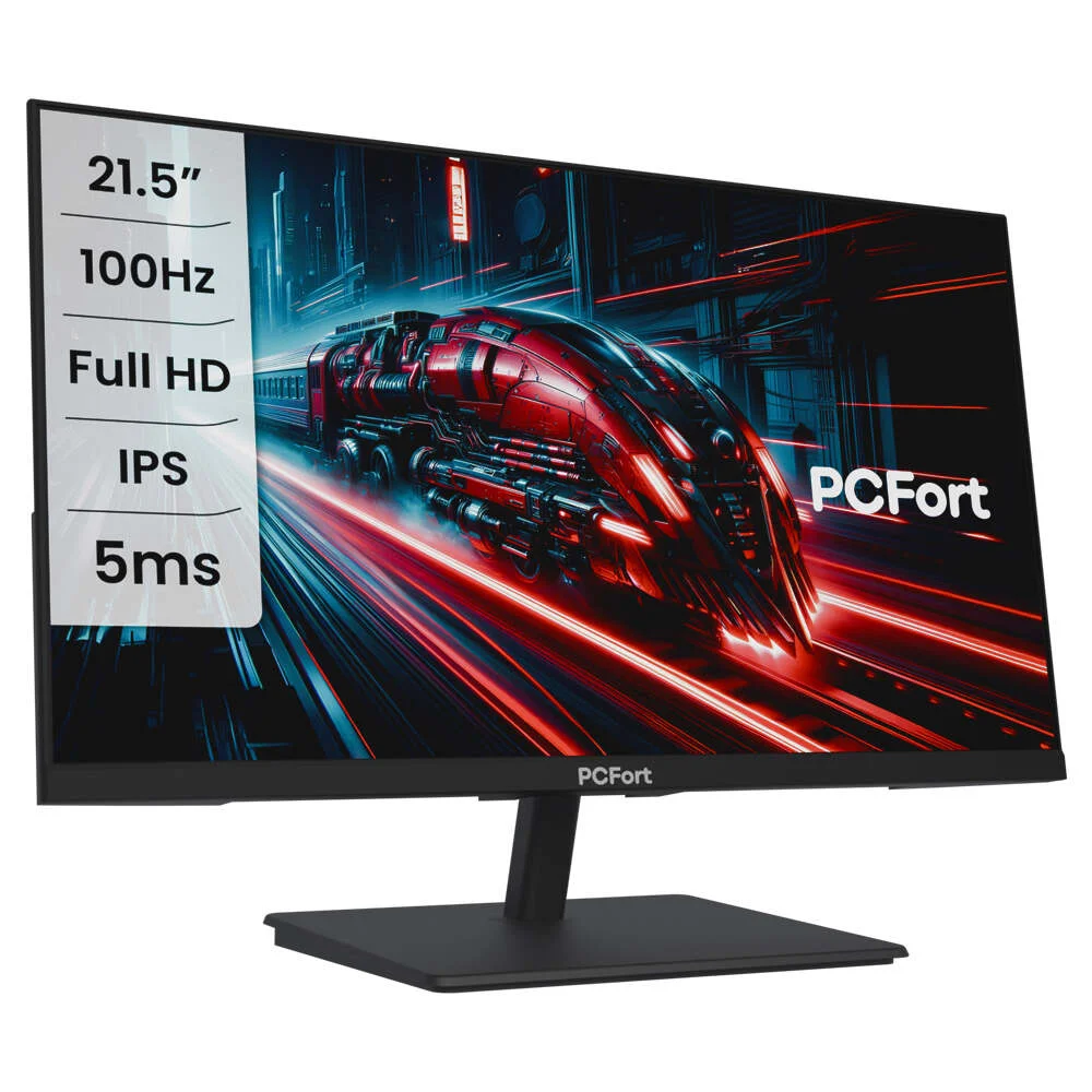 Monitor Gamer PCFort T217 21.5" IPS, 100hz, Full HD, VGA, HDMI - VESA Monitor Gamer PCFort T217 21.5" IPS, 100hz, Full HD, VGA, HDMI - VESA