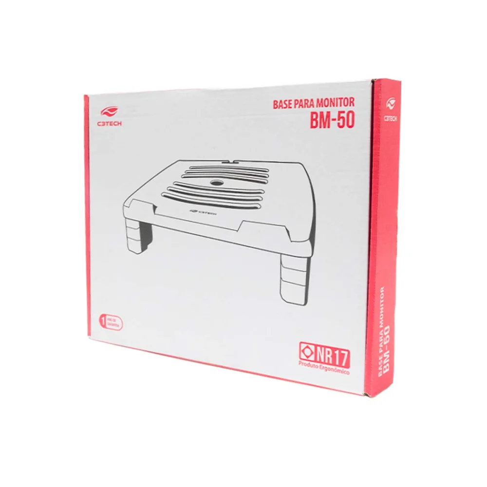 Imagem 4 de 5 do produto Base Para Monitor Bm-50bk Preto C3Tech