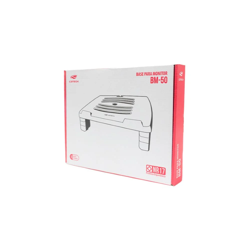Imagem 5 de 5 do produto Base Para Monitor Bm-50bk Preto C3Tech