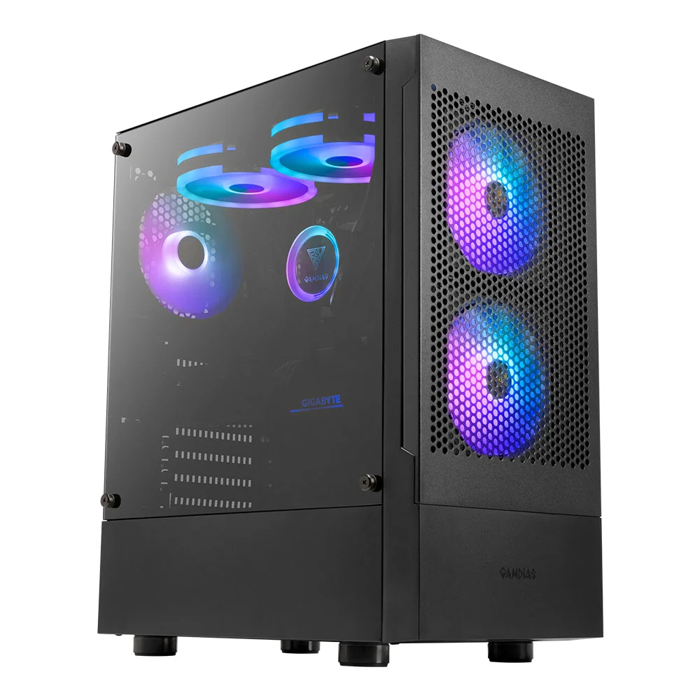 Gabinete Gamer Mid Tower 3 Fans Sem Fonte Talos E3 Mesh Preto Gamdias