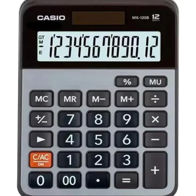 Calculadora De Mesa Casio Mx-120b 12 Dígitos Cinza