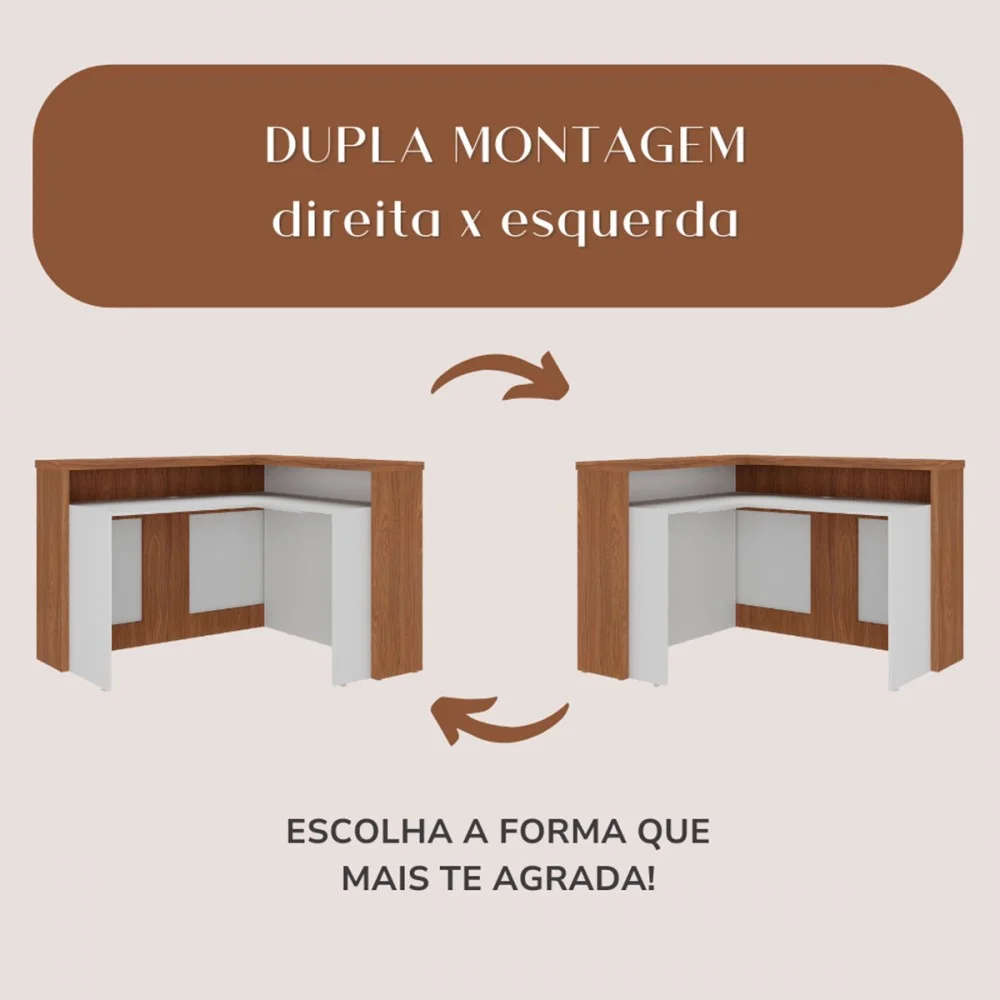 Imagem 3 de 5 do produto Armário Para Escritório Atendimento Freijó/branco Y37 - Artany Móveis