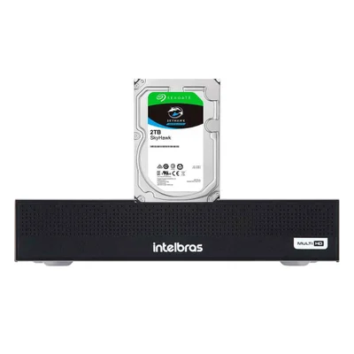 Dvr Gravador Digital De Vídeo Intelbras Mhdx 1016-c 16 Canais H.265+ Full Hd + Hd Skyhawk 2TB