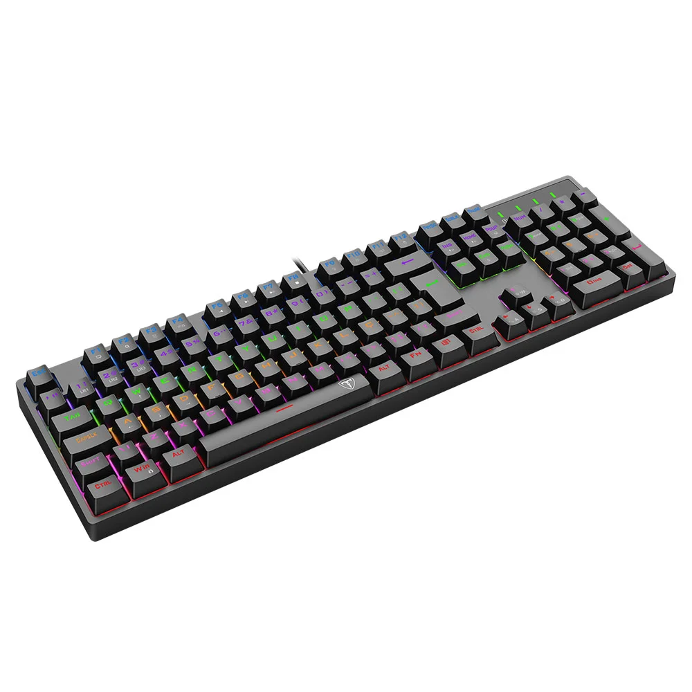 Imagem 4 de 5 do produto Teclado Mecanico Usb Gamer Rebel Rainbow Dust-proof Brown T-tgk328-br Preto