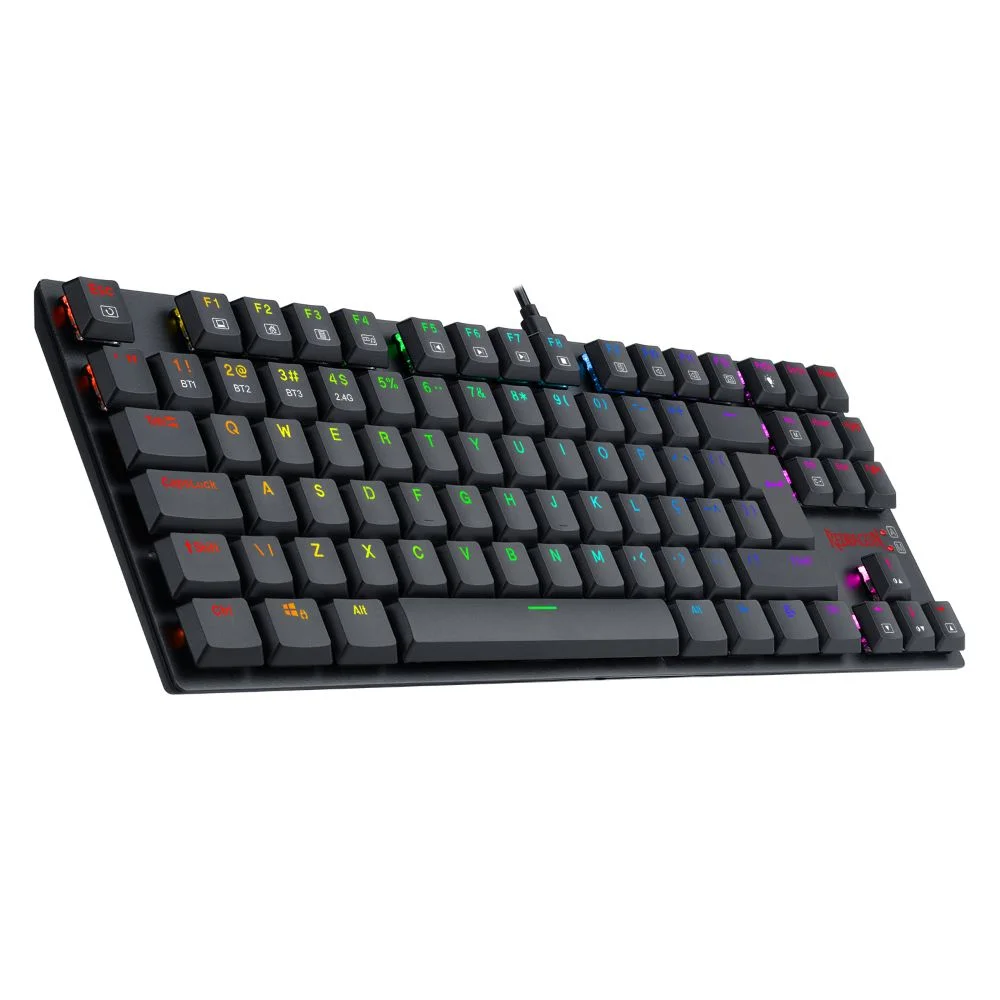 Teclado Mecanico Gamer Aps Pro RGB Wireless Switch Brown Redragon K607p-kbs Preto Teclado Mecanico Gamer Aps Pro RGB Wireless Switch Brown Redragon K607p-kbs Preto