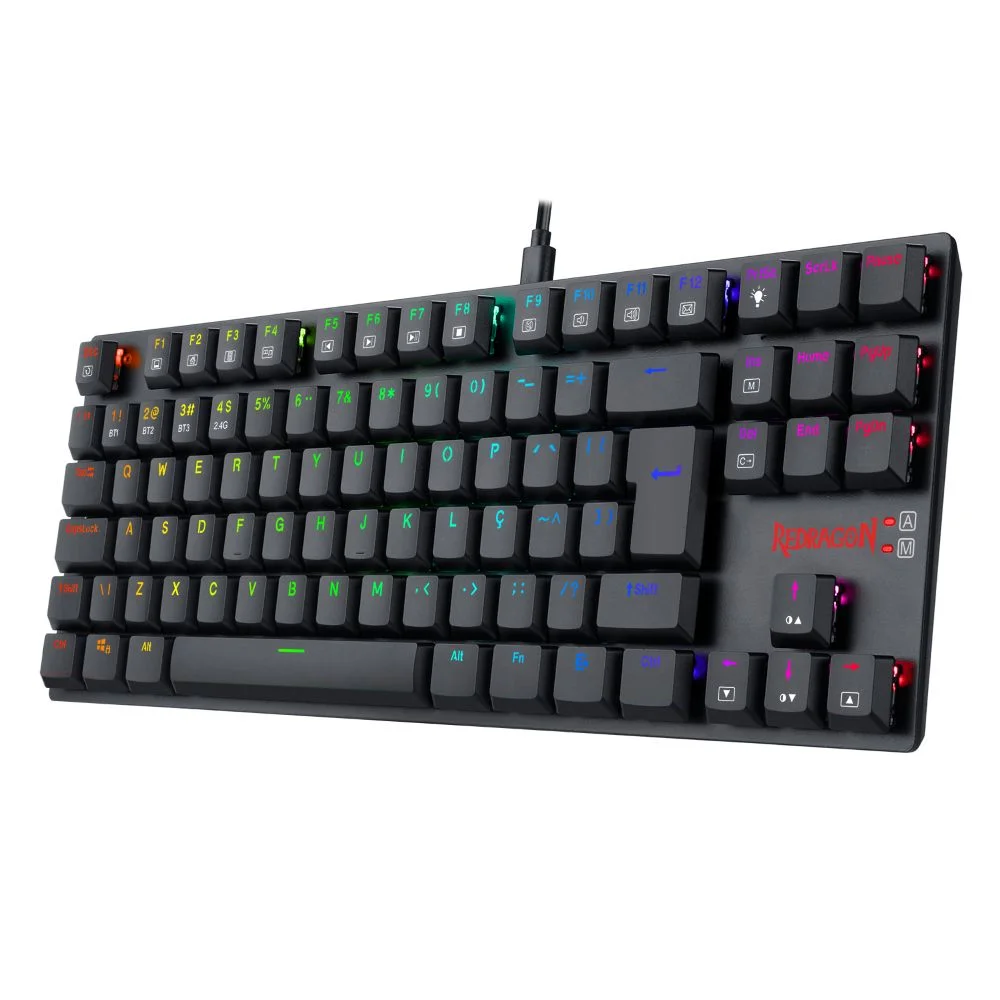 Teclado Mecanico Gamer Aps Pro RGB Wireless Switch Brown Redragon K607p-kbs Preto Teclado Mecanico Gamer Aps Pro RGB Wireless Switch Brown Redragon K607p-kbs Preto