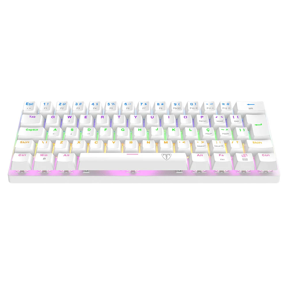 Imagem 5 de 5 do produto Teclado Mecanico Usb Gamer Arena Rainbow Dust-proof Brown T-dagger T-tgk321w-br Branco