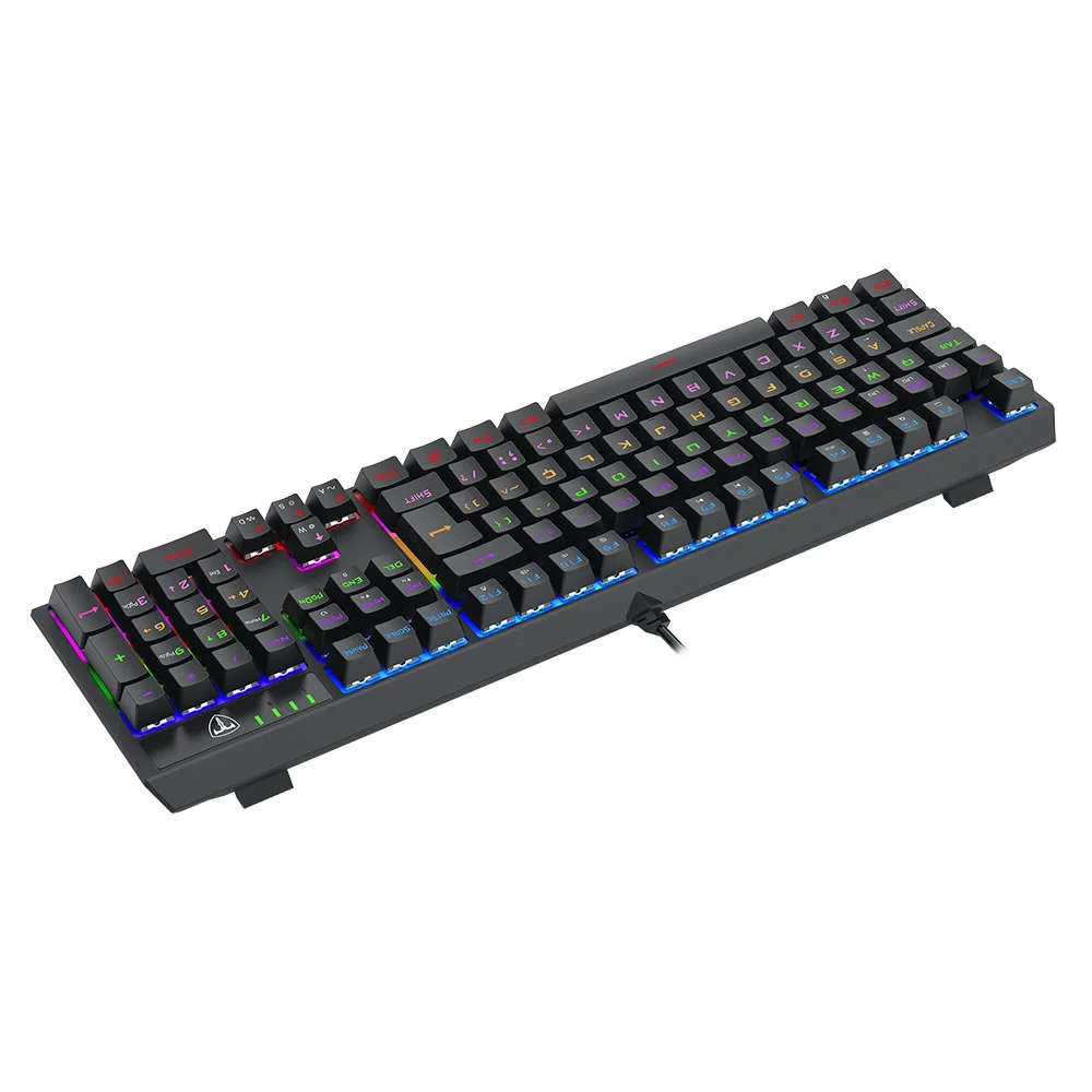 Imagem 2 de 5 do produto Teclado Mecanico Usb Gamer Axis Rainbow Dust-proof Brown T-tgk329-br Preto