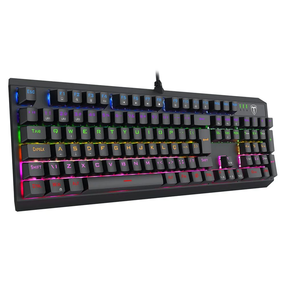Imagem 4 de 5 do produto Teclado Mecanico Usb Gamer Axis Rainbow Dust-proof Brown T-tgk329-br Preto