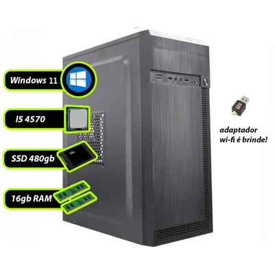 PC Desktop Cpu Intel i5 4ª Ger 16gb Ddr3 480GB WINDOWS 11
