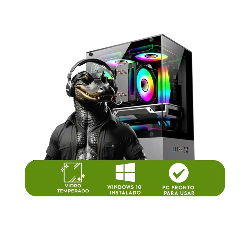 PC Gamer Alligator Shop Amd Ryzen 3 3200g, Memoria Ram 16gb Ddr4, SSD 480GB, Placa De Video 2gb - view 4