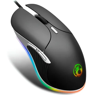 Mouse Óptico Gamer Usb RGB Retro Com Luzes Iluminadas